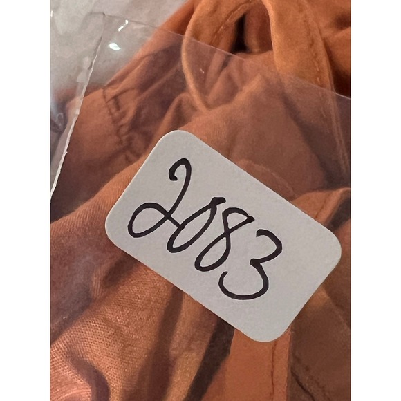 MNG Orange Cotton Square Neck Puff Sleeve Tiered Mini‎ Dress Size 4 - Picture 12 of 12